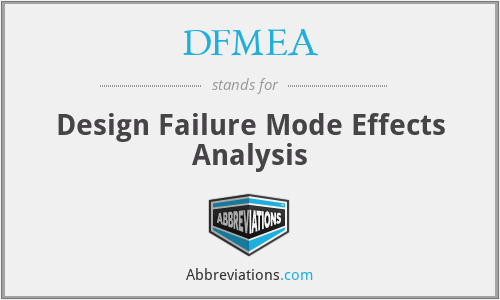 DFMEA - Design Failure Mode Effects Analysis