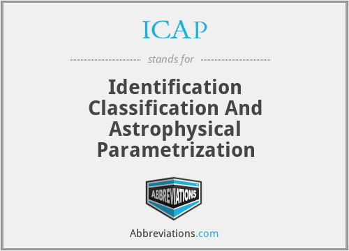 ICAP - Identification Classification And Astrophysical Parametrization