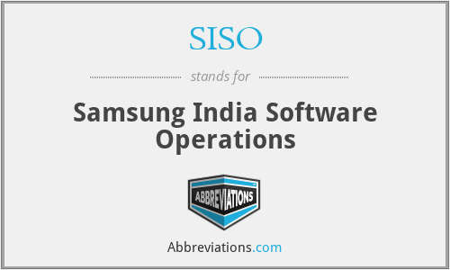 SISO - Samsung India Software Operations