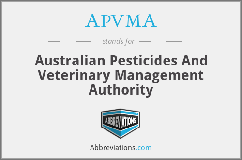 APVMA - Australian Pesticides And Veterinary Management Authority