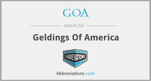 GOA - Geldings Of America