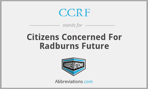 CCRF - Citizens Concerned For Radburns Future