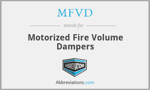 MFVD - Motorized Fire Volume Dampers