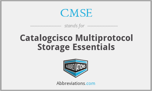CMSE - Catalogcisco Multiprotocol Storage Essentials