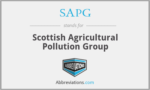 SAPG - Scottish Agricultural Pollution Group