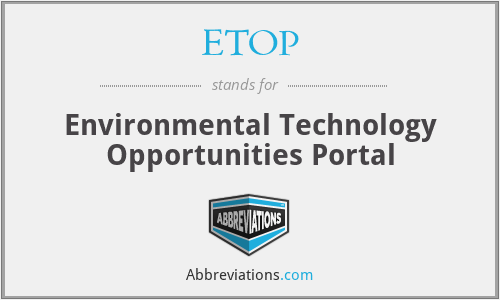 ETOP - Environmental Technology Opportunities Portal