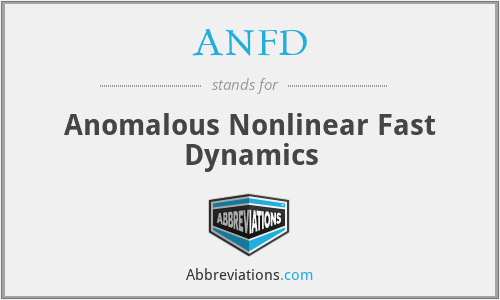 ANFD - Anomalous Nonlinear Fast Dynamics