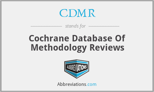 CDMR - Cochrane Database Of Methodology Reviews