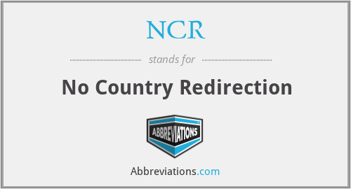 NCR - No Country Redirection