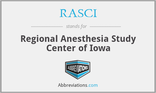 RASCI - Regional Anesthesia Study Center of Iowa