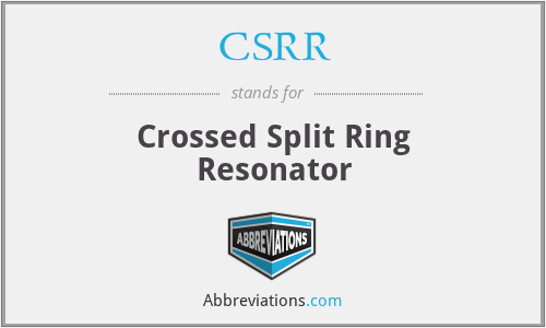 CSRR - Crossed Split Ring Resonator