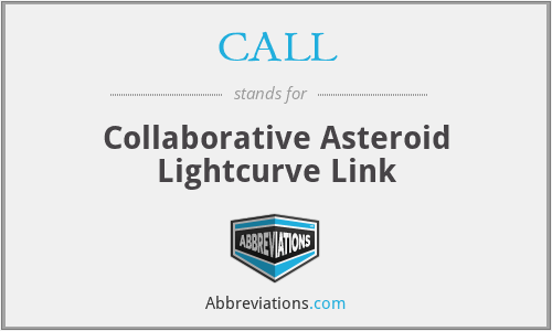 CALL - Collaborative Asteroid Lightcurve Link
