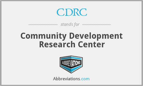 CDRC - Community Development Research Center