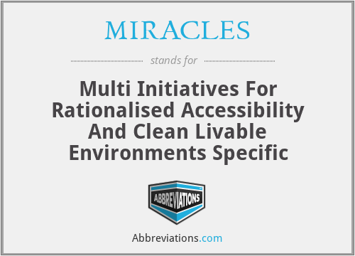 MIRACLES - Multi Initiatives For Rationalised Accessibility And Clean Livable Environments Specific
