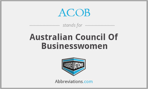 ACOB - Australian Council Of Businesswomen