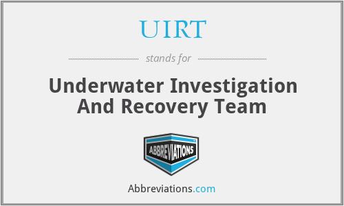 UIRT - Underwater Investigation And Recovery Team