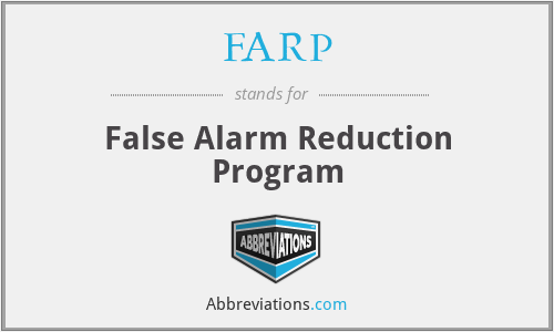 FARP - False Alarm Reduction Program