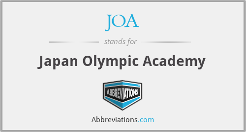 JOA - Japan Olympic Academy