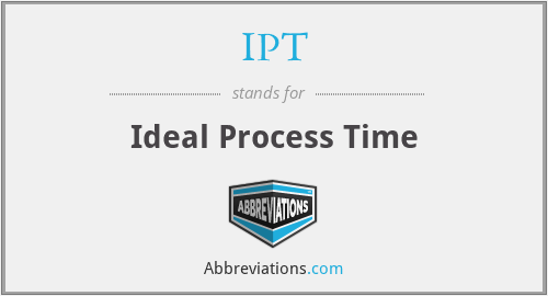 IPT - Ideal Process Time
