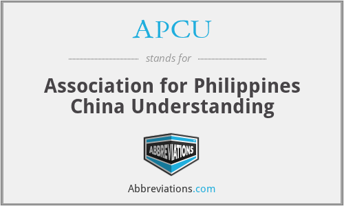 APCU - Association for Philippines China Understanding