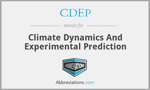 CDEP - Climate Dynamics And Experimental Prediction