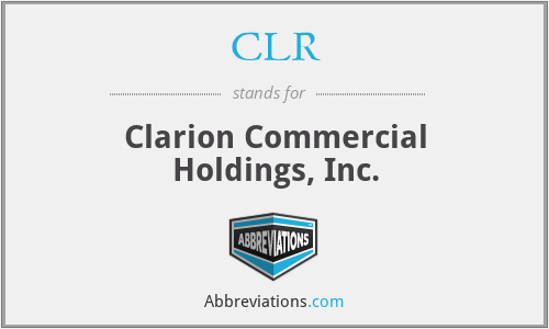 CLR - Clarion Commercial Holdings, Inc.
