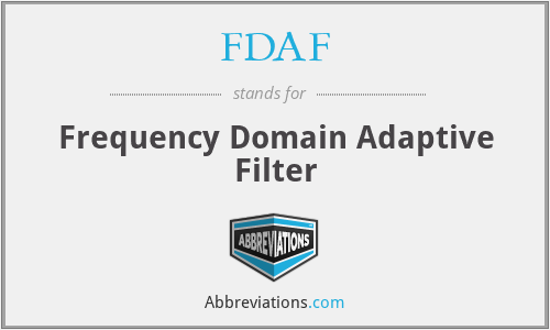 FDAF - Frequency Domain Adaptive Filter