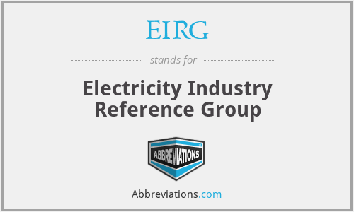 EIRG - Electricity Industry Reference Group