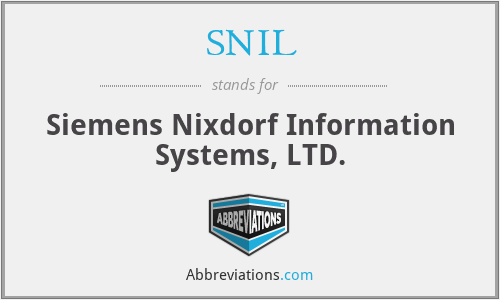 SNIL - Siemens Nixdorf Information Systems, LTD.