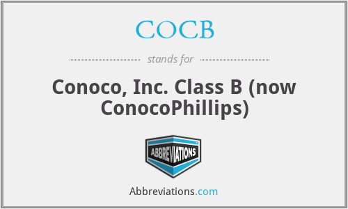 COCB - Conoco, Inc. Class B (now ConocoPhillips)