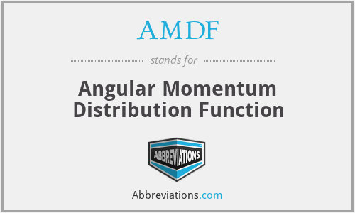 AMDF - Angular Momentum Distribution Function