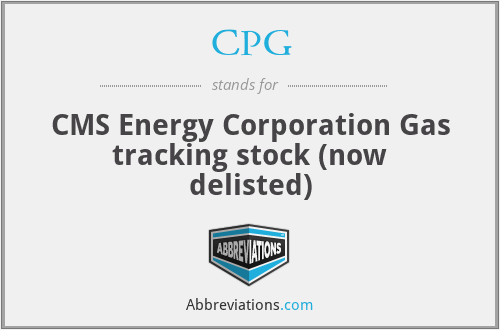 CPG - CMS Energy Corporation Gas tracking stock (now delisted)