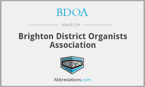 BDOA - Brighton District Organists Association