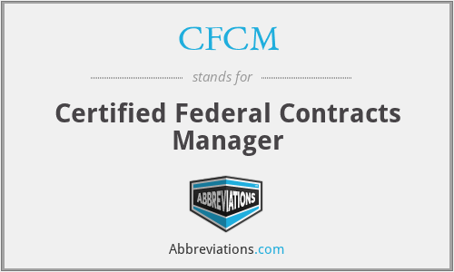 CFCM - Certified Federal Contracts Manager