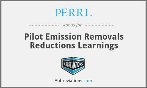 PERRL - Pilot Emission Removals Reductions Learnings