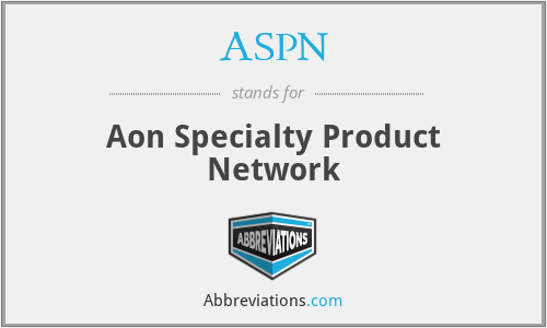 ASPN - Aon Specialty Product Network