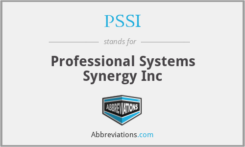 PSSI - Professional Systems Synergy Inc