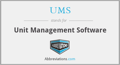 UMS - Unit Management Software