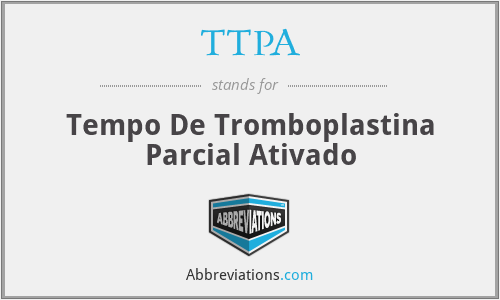 TTPA - Tempo De Tromboplastina Parcial Ativado