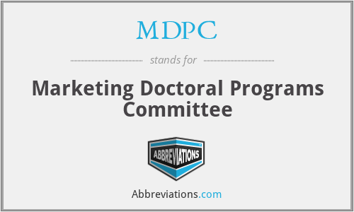 MDPC - Marketing Doctoral Programs Committee