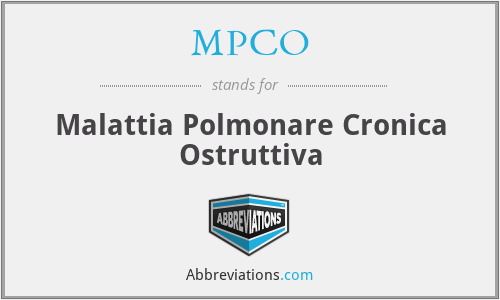 MPCO - Malattia Polmonare Cronica Ostruttiva