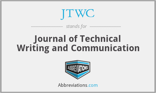 JTWC - Journal of Technical Writing and Communication