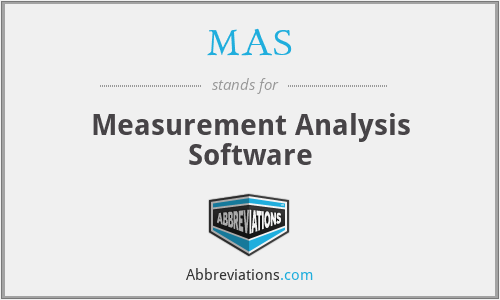 MAS - Measurement Analysis Software