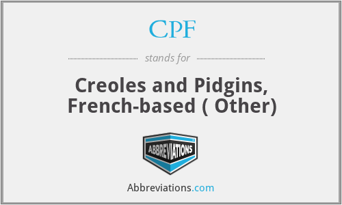 CPF - Creoles and Pidgins, French-based ( Other)