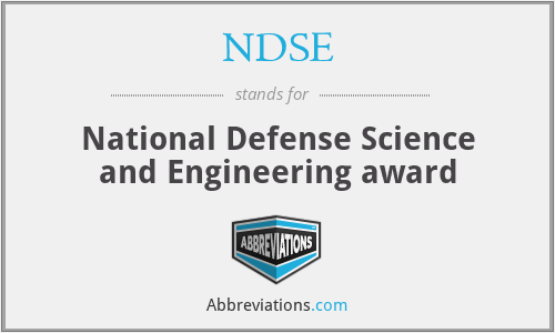 NDSE - National Defense Science and Engineering award