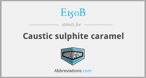 E150B - Caustic sulphite caramel