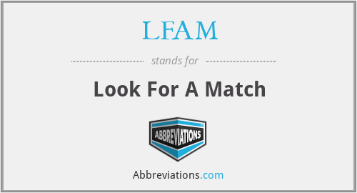 LFAM - Look For A Match