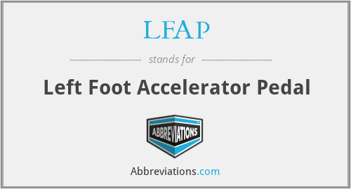LFAP - Left Foot Accelerator Pedal