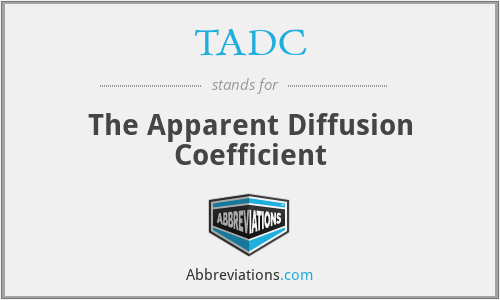 TADC - The Apparent Diffusion Coefficient
