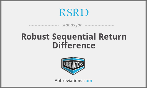 RSRD - Robust Sequential Return Difference
